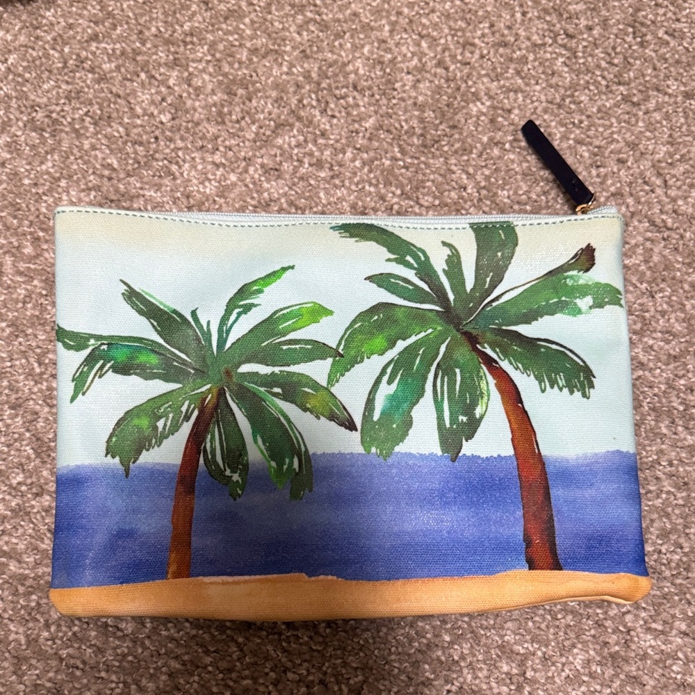 Kate Spade “I Need a Vacation” Palm Tree Vacation Pouch - Picture 2 of 3